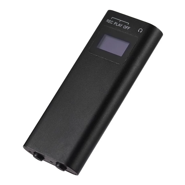 Digitális hangrögzítő, kisméretű hangrögzítő hátsó klippel, zajcsökkentéssel - Fekete, 32GB