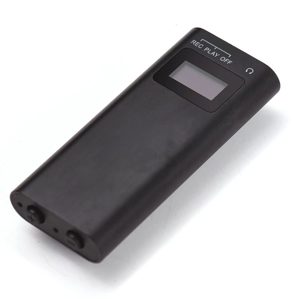 Digitális hangrögzítő, kisméretű hangrögzítő hátsó klippel, zajcsökkentéssel - Fekete, 32GB