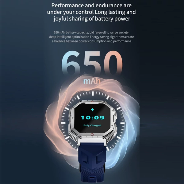 LOKMAT OCEAN 3 PRO: Fejlett intelligens sportóra 2,1 hüvelykes teljes érintős AMOLED képernyővel és IP68 vízálló - Narancs