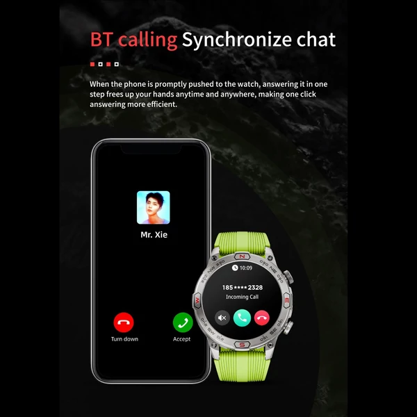 LOKMAT ZEUS 7 PRO okos karkötős sportóra – 1,43 hüvelykes AMOLED teljes érintőképernyős fitneszkövető - Piros
