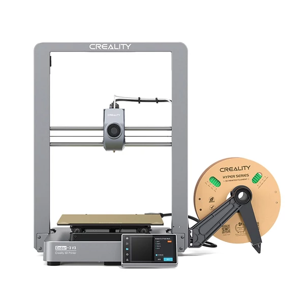 Creality Ender-3 V3 3D nyomtató, automatikus szintező, 600 mm/s nyomtatási sebesség, 220 x 220 x 250 mm építési térfogat kettős fokozatú közvetlen extruder PEI nyomtatóplatformmal