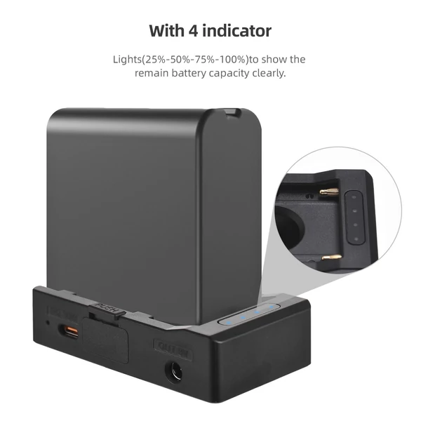 NP-F akkumulátortöltő, akkumulátor-adapter lemez DC12V DC8V USB-C-vel, 30 W-os PD kimeneti hidegpapucs adapter