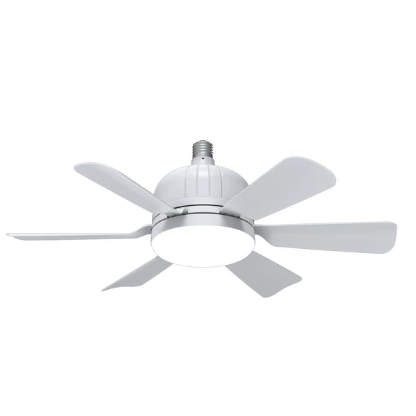 Csendes, levehető ventilátorlapátos ventilátorlámpa távirányítóval - Fehér