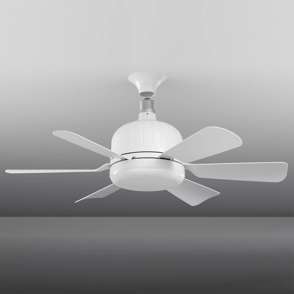 Csendes, levehető ventilátorlapátos ventilátorlámpa távirányítóval - Fehér