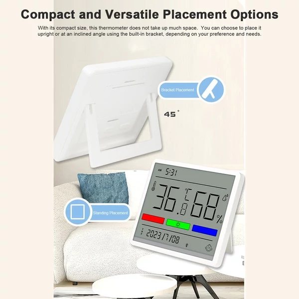 Digitális beltéri hőmérő nedvességmérő otthoni pontos LCD hőmérséklet páratartalom mérő