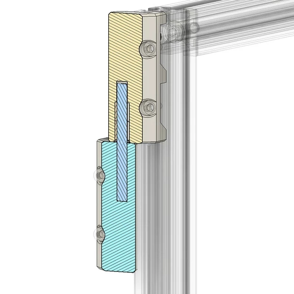Clicky Clack hűtőajtós 3D nyomtató alkatrész-tartozék kompatibilis a 350 mm-es VORO 2.4 gépi védőajtókeret fémkészlettel