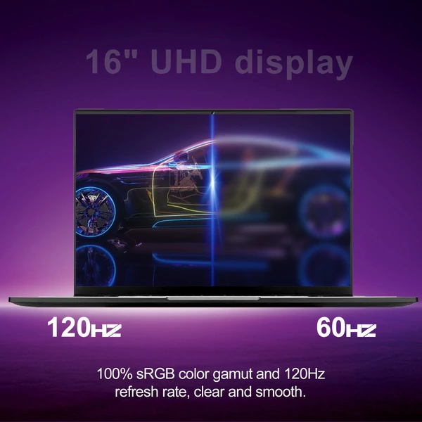 Ninkear A16 Pro laptop grafikus tervezéshez, 16 hüvelykes, nagy tisztaságú kijelző 32 GB + 1 TB