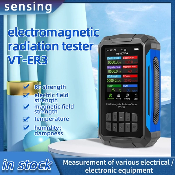 VT-ER3 5 az 1-ben elektromágneses sugárzás érzékelő - Fekete