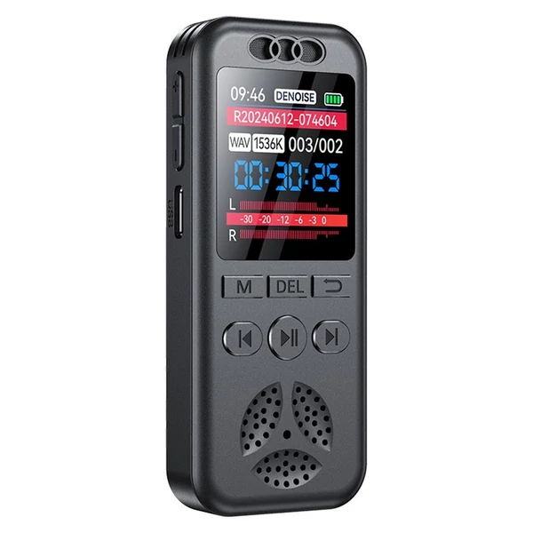 SU7 digitális hangrögzítő, hangaktivált hangrögzítés, zajcsökkentés MP3 zenelejátszóval - 8 GB