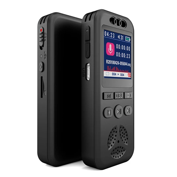 SU7 digitális hangrögzítő, hangaktivált hangrögzítés, zajcsökkentés MP3 zenelejátszóval - 128 GB