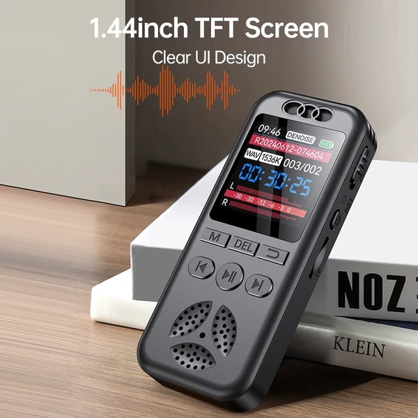 SU7 digitális hangrögzítő, hangaktivált hangrögzítés, zajcsökkentés MP3 zenelejátszóval - 128 GB
