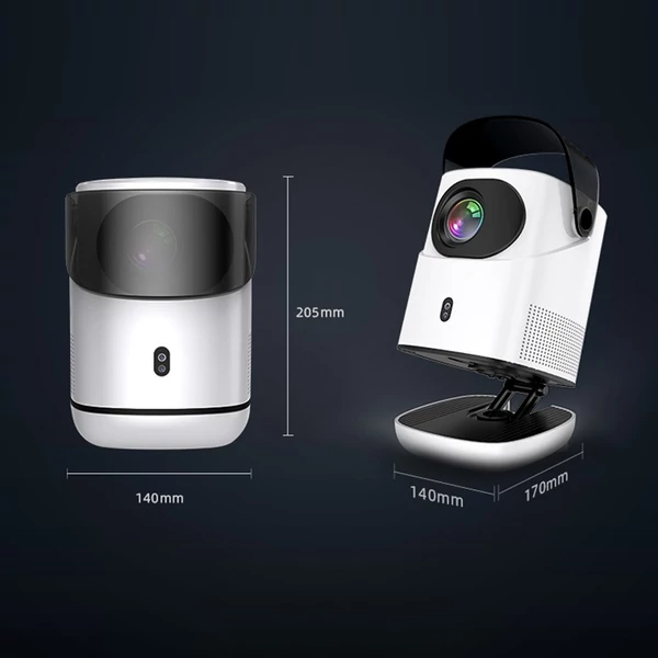 Hordozható TZ-2 projektor, 1080P házimozi Android 9.0 videoprojektor