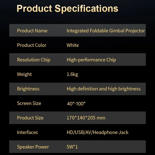 Hordozható TZ-2 projektor, 1080P házimozi Android 9.0 videoprojektor