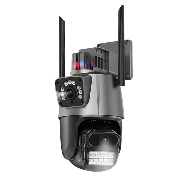 QS-JQ909AH-B 2MP+2MP vezeték nélküli monitoros kamera, kétlencsés falra szerelhető intelligens WiFi kamera