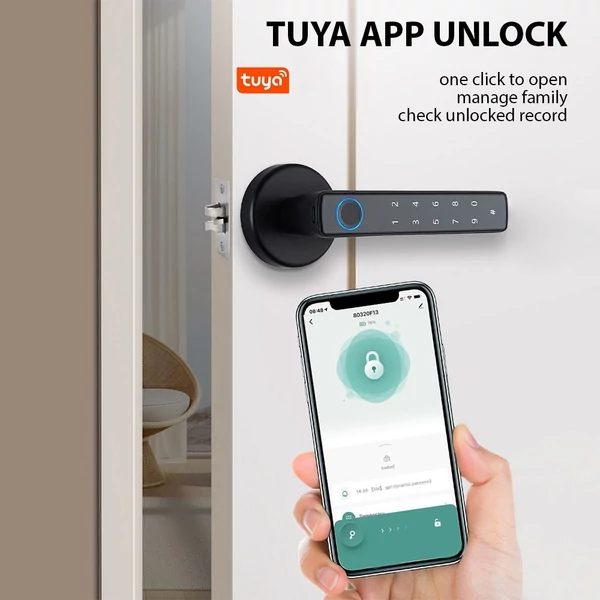 Wafu Smart Lock kulcs nélküli bejárati ajtózár fogantyúval, jelszavas ajtózár