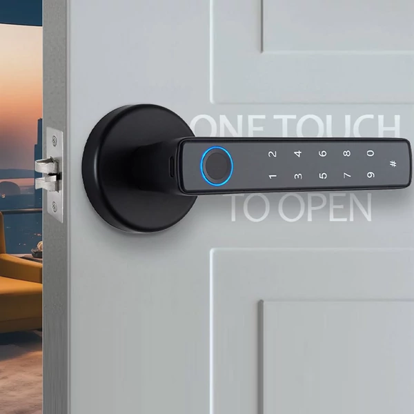 Wafu Smart Lock kulcs nélküli bejárati ajtózár fogantyúval, jelszavas ajtózár