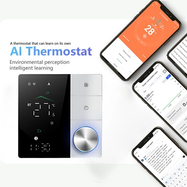 Intelligens termosztát ház elektromos padlófűtéséhez - Fehér