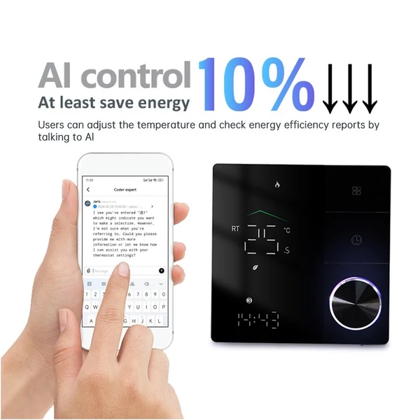 Intelligens termosztát ház elektromos padlófűtéséhez - Fehér