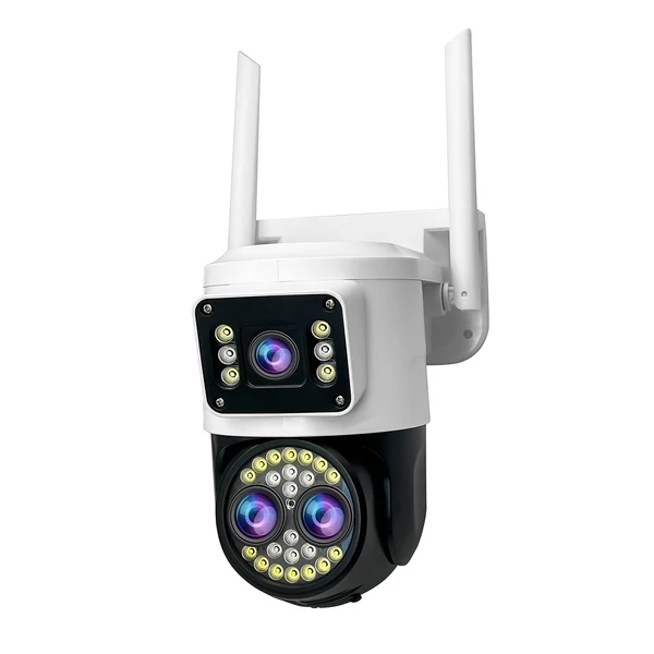 QS-JQ929AH 2MP+2MP vezeték nélküli monitoros kamera háromlencsés 5X zoom falra szerelhető intelligens WiFi kamera