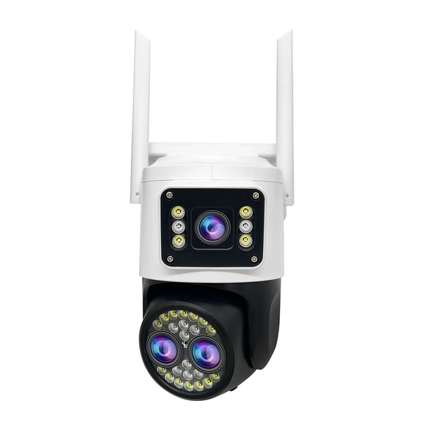 QS-JQ929AH 2MP+2MP vezeték nélküli monitoros kamera háromlencsés 5X zoom falra szerelhető intelligens WiFi kamera
