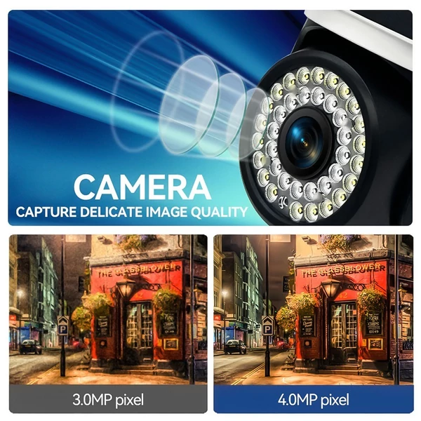 QS-JQ928AH 2MP+2MP vezeték nélküli monitoros kamera, kétlencsés falra szerelhető intelligens WiFi kamera