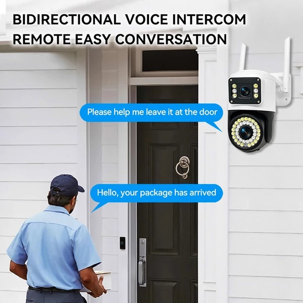 QS-JQ928AH 2MP+2MP vezeték nélküli monitoros kamera, kétlencsés falra szerelhető intelligens WiFi kamera