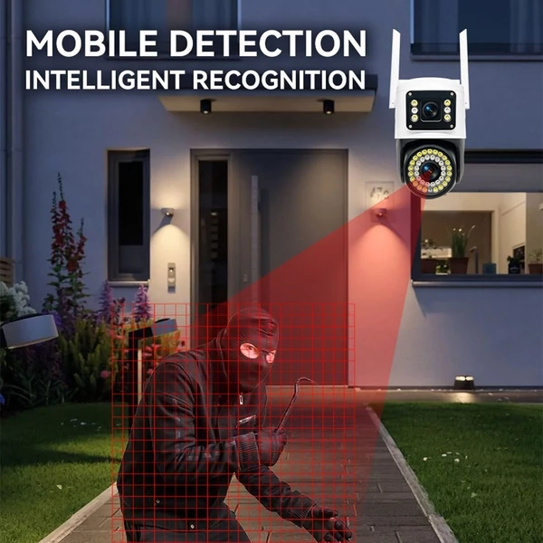 QS-JQ928AH 2MP+2MP vezeték nélküli monitoros kamera, kétlencsés falra szerelhető intelligens WiFi kamera