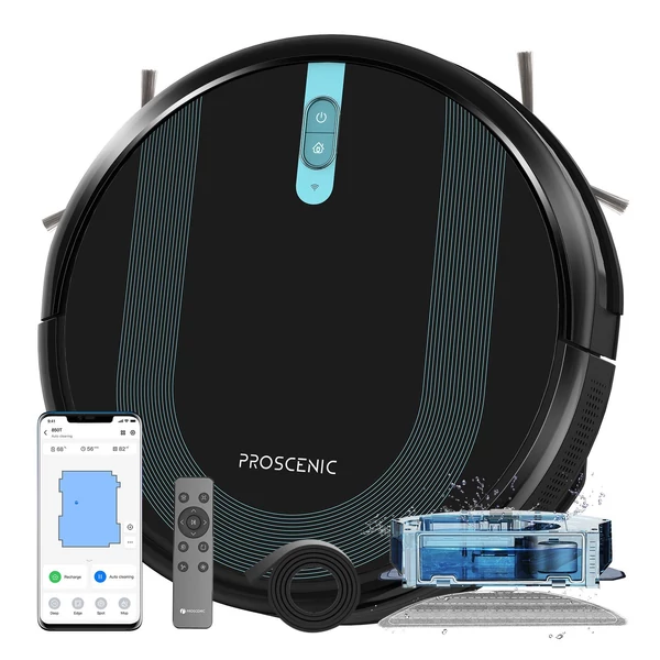 Proscenic 850T robotporszívó, 3 az 1-ben robotporszívó és felmosó, APP/Alexa/ otthoni vezérlés