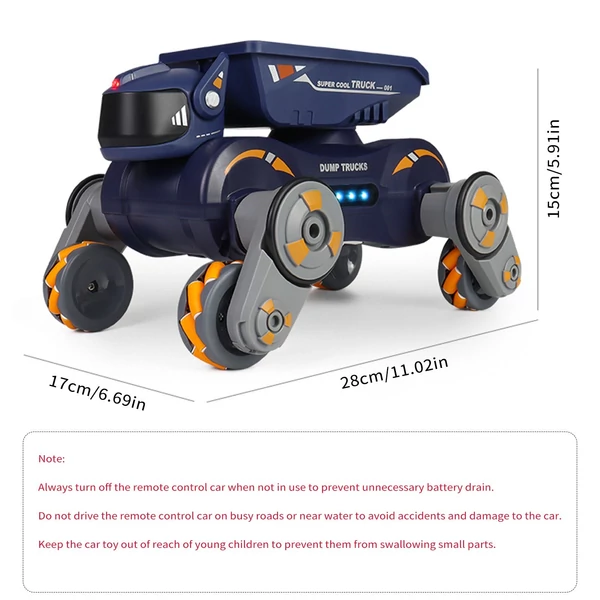 2,4 GHz-es 360°-os forgó gesztusérzékelő, elektromos távirányítós robotjáték - Narancs, 1 akkumulátor
