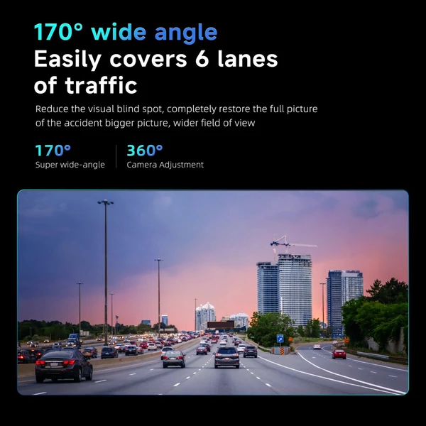 SJCAM M60 4K 30FPS műszerfali kamera első autós GPS műszerfali kamera rögzítő műszerfal első és hátsó kamerával