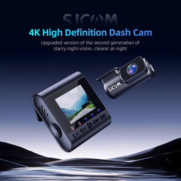 SJCAM M60 4K 30FPS műszerfali kamera első autós GPS műszerfali kamera rögzítő műszerfal első és hátsó kamerával