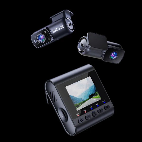 SJCAM M60 4K 30FPS műszerfali kamera első autós GPS műszerfali kamera rögzítő műszerfal első, hátsó és beltéri kamerával
