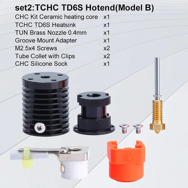Trianglelab TD6S Hotend készlet kerámia fűtőgyűrűvel + TUN fúvókával