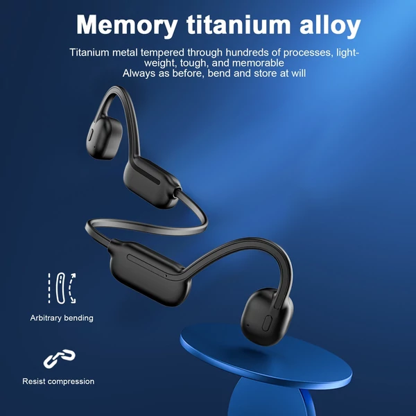 Vezeték nélküli BT5.3 Bone Conduction fejhallgató, 32 GB zenelejátszás, kültéri sportfejhallgató