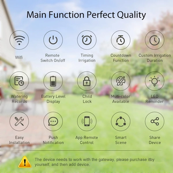 Sprinkler időzítő, egy kimenetű automatikus öntözőrendszer