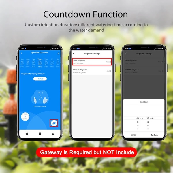 Sprinkler időzítő, egy kimenetű automatikus öntözőrendszer