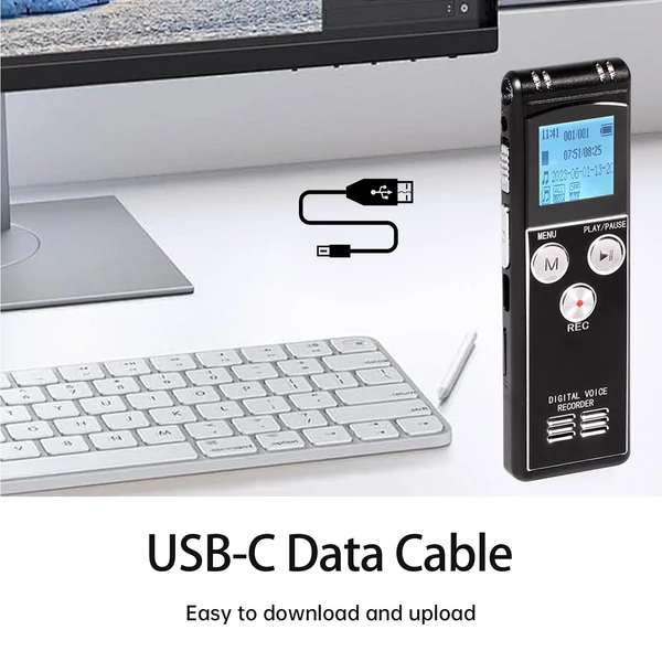 T63 digitális hangrögzítő, 8GB+32GB aktivált felvétel lejátszás, MP3 zenelejátszó mikrofonnal és hangszóróval