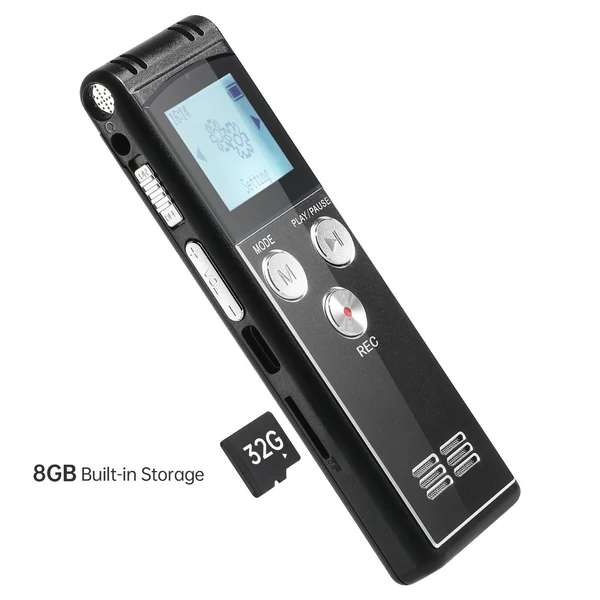 T63 digitális hangrögzítő, 8GB+32GB aktivált felvétel lejátszás, MP3 zenelejátszó mikrofonnal és hangszóróval