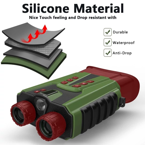 Éjszakai látótávcső felnőtteknek színes éjjellátó háttérvilágítású gombokkal - Terepszínű