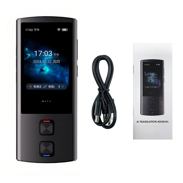 T17 intelligens nyelvi fordítóeszköz 1 GB + 16 GB memória 3,0 hüvelykes IPS HD képernyő