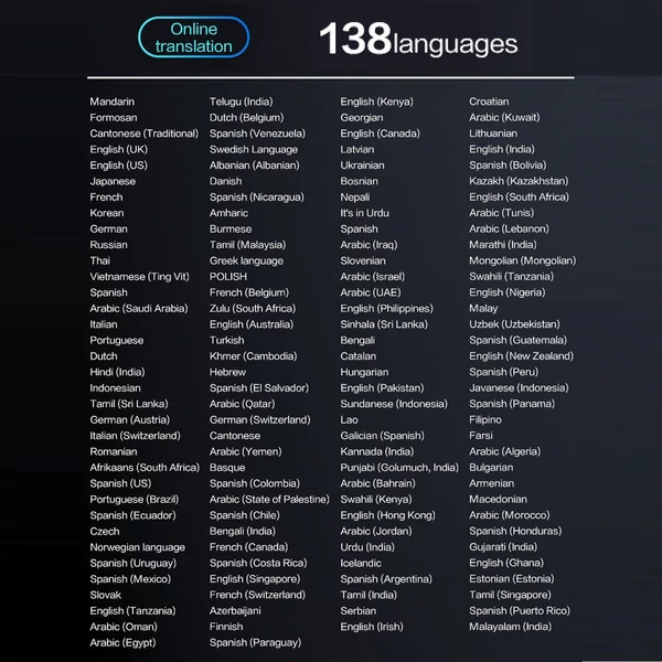 T17 intelligens nyelvi fordítóeszköz 1 GB + 16 GB memória 3,0 hüvelykes IPS HD képernyő