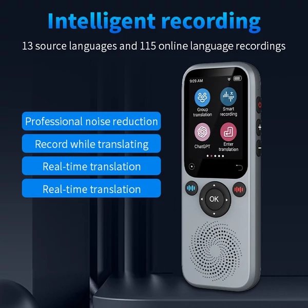 S20 intelligens nyelvi fordító, 1 GB + 8 GB memória 2,0 hüvelykes IPS HD képernyő