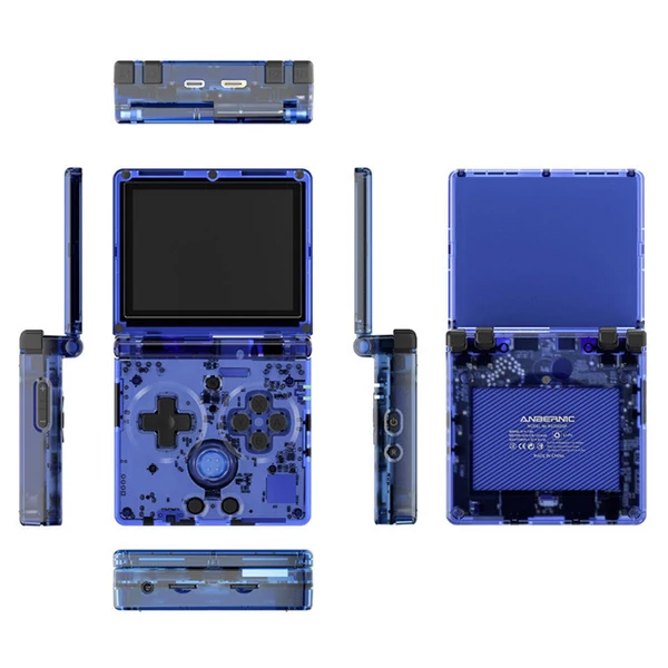 ANBERNIC RG35XXSP hordozható kézi vezeték nélküli játékkonzol, WiFi/BT 4.2 - 64GB, kék