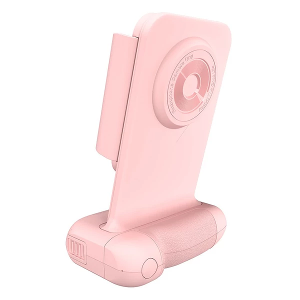 RX01 okostelefon fényképezőgép pattintható markolata – 15 W vezeték nélküli töltőállvány és forgatható mágneses fogantyú - Pink, A típus