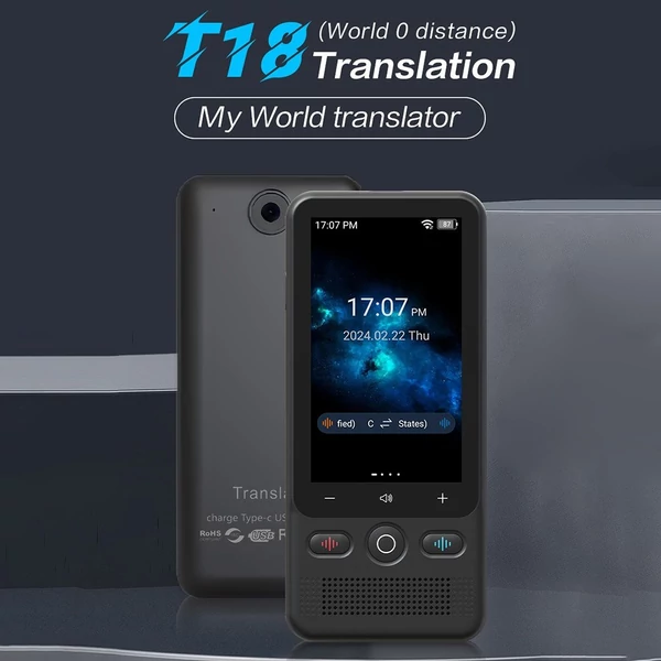 T18 intelligens fordító 3,0 hüvelykes IPS HD képernyővel, 1 GB + 16 GB memóriával
