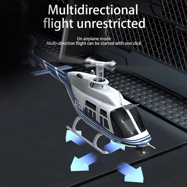 ERA C138 2,4 GHz-es távirányítós helikopter, 4 csatornás egypropelleres csűrő nélküli helikopter - Kék, 3 akkumulátor