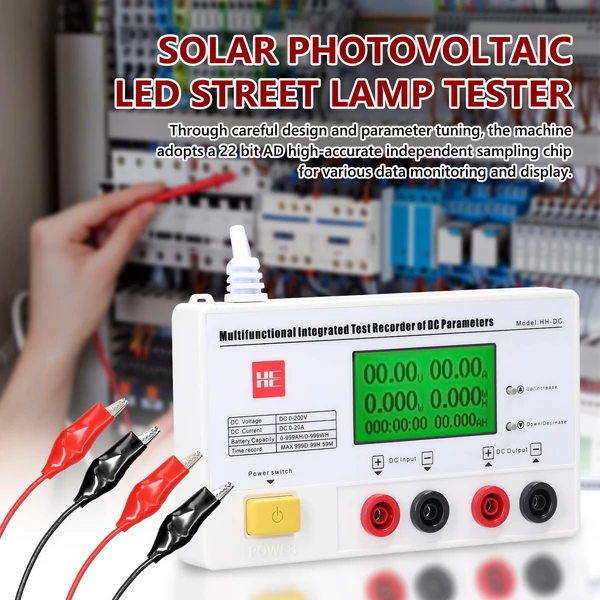 Digitális kijelzős napelemes fotovoltaikus LED utcai lámpa teszter