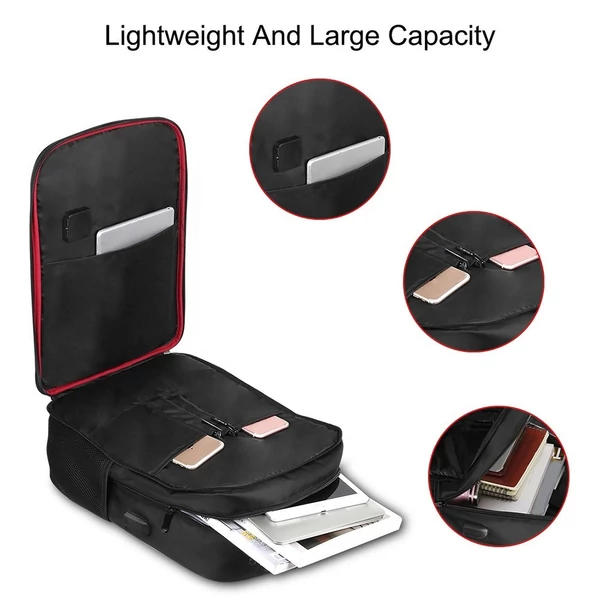 Napelemes hátizsák 14 W-os napelemmel, kettős USB-porttal, vízálló
