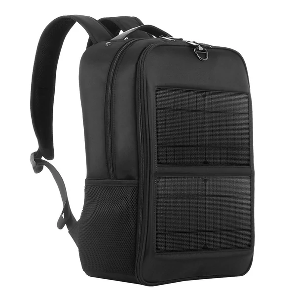 Napelemes hátizsák 14 W-os napelemmel, kettős USB-porttal, vízálló
