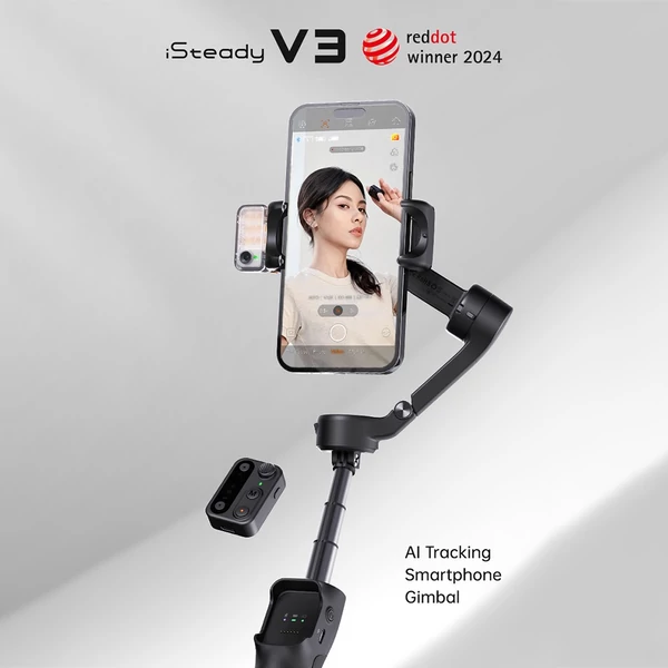 hohem iSteady V3 bővíthető 3 tengelyes okostelefonos karimbal stabilizátor - Fekete